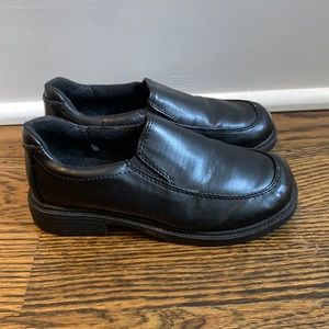 Boys Black Slip-on Dress Shoes